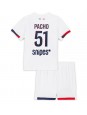 Paris Saint-Germain Willian Pacho #51 Venkovní dres pro děti 2025-26 Krátký Rukáv (+ trenýrky)
